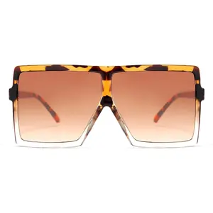 FEISEDY Women Square Oversized Sunglasses Flat Top Fashion Big Stylish Large Frame UV400 B2539