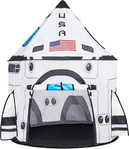 2025 Toys for Kids Rocket Ship Play Tent Pop up Play Tent Indoor Outdoor Spaceship Playhouse Tent Set Kids Outdoor Play  easter gifts for kids
