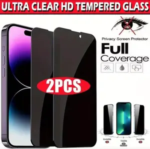 Privacy Anti-Spy Tempered Glass Screen Protector For iPhone 11 12 13 14 15 16 Pro Max