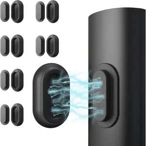 Remote Control Holder Self-Adhesive Wall Mount, 6 Pack Upgraded  Organizer Storage Wall Holder for Home Office TV, Fan and Air Conditioner Remote Control Black