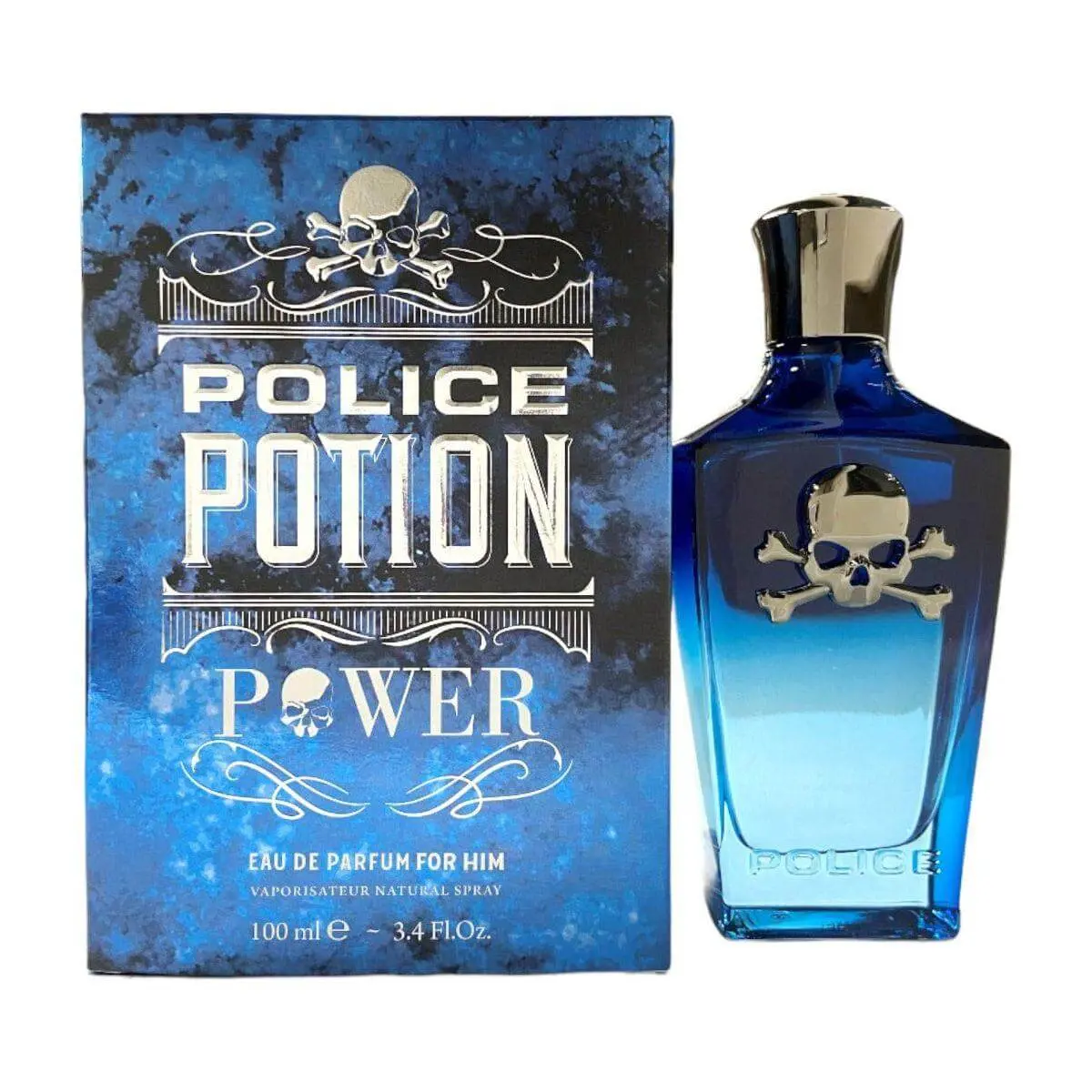 Police Potion Power Eau de Parfum (Edp) for Men, Concentrated Cologne Liquid, 3.4 fl oz/100 ml Spray Bottle, Signature Scent, Single Item with Box, Yes