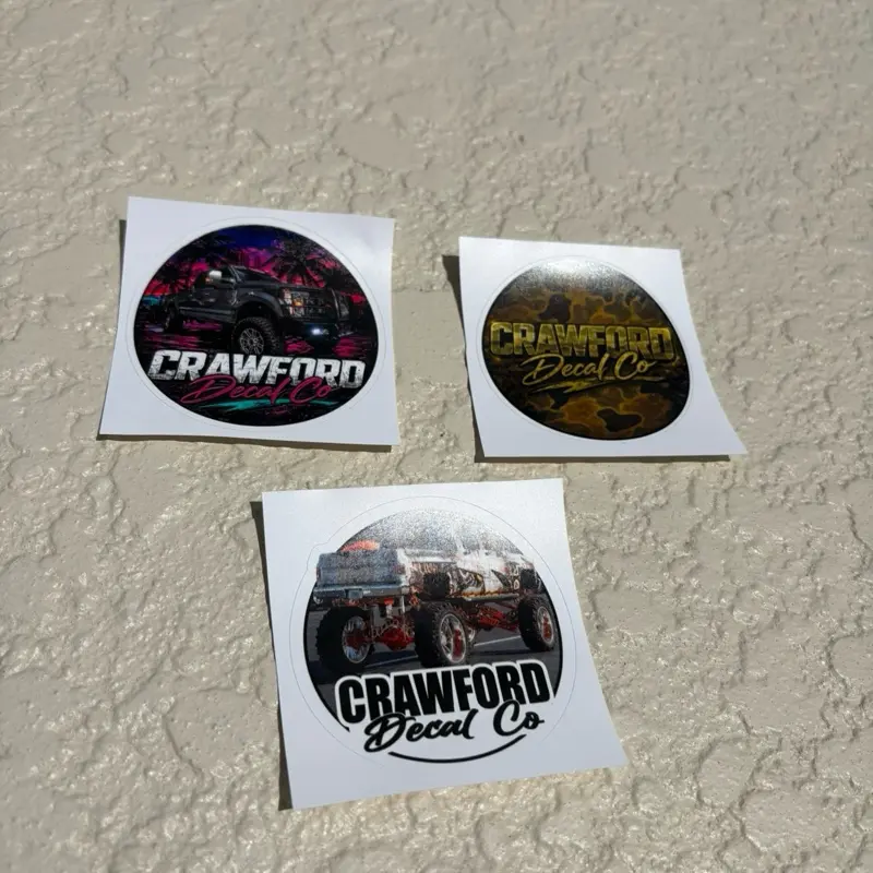 Crawford Decal Co Waterproof Stickers, Great for Coolers, Cars, and More!