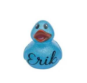 Personalized Name Pick Color Themed Rubber Duck Ducks - Custom Glitter Color - Individual - Blue Orange Pink Gold Black Silver Red Green gifts Decoration