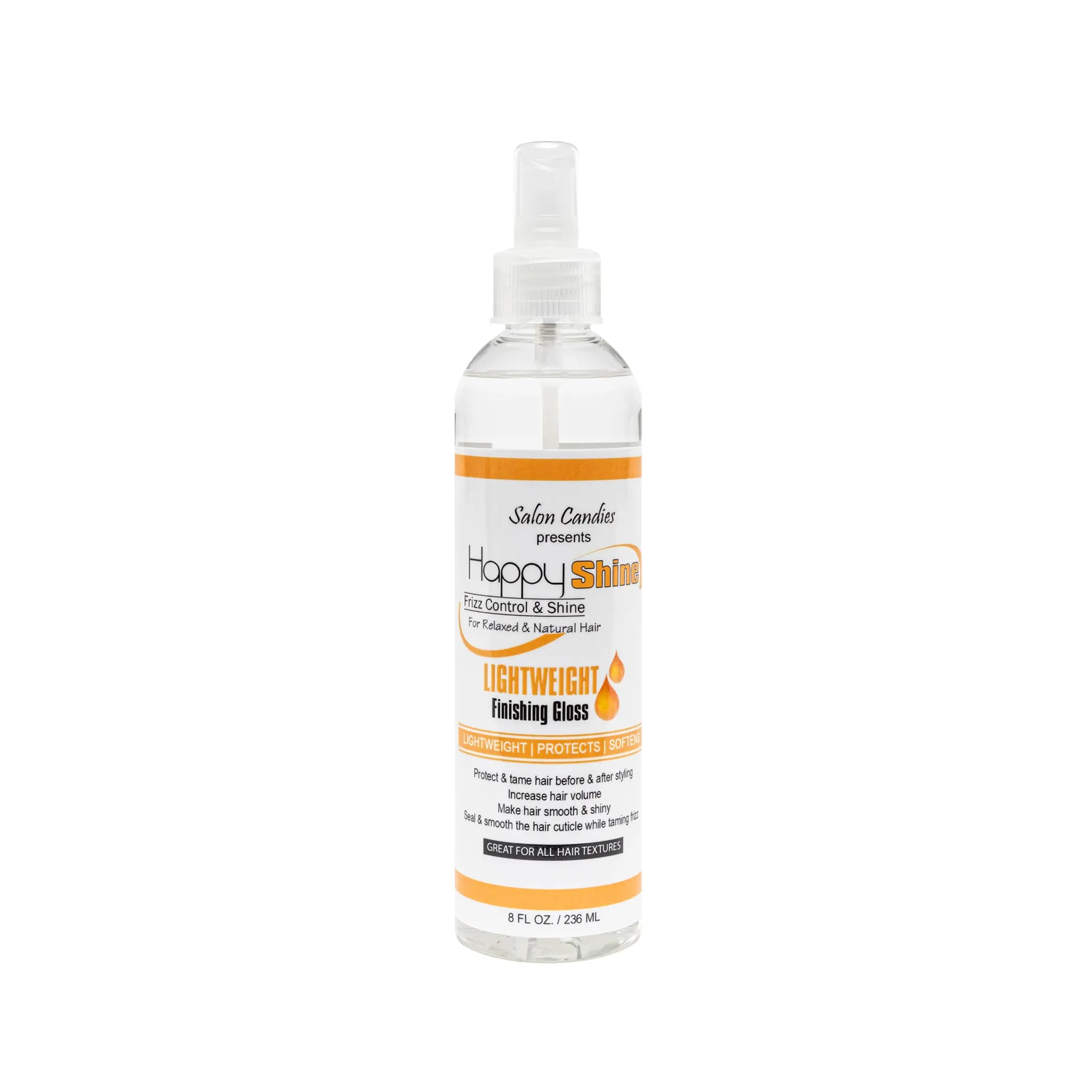 Happy Shine Lightweight Finishing Gloss, Salon-Quality Hair Styling Product with Botanical Ingredients, Gloss Boost & Tack-Free Hold