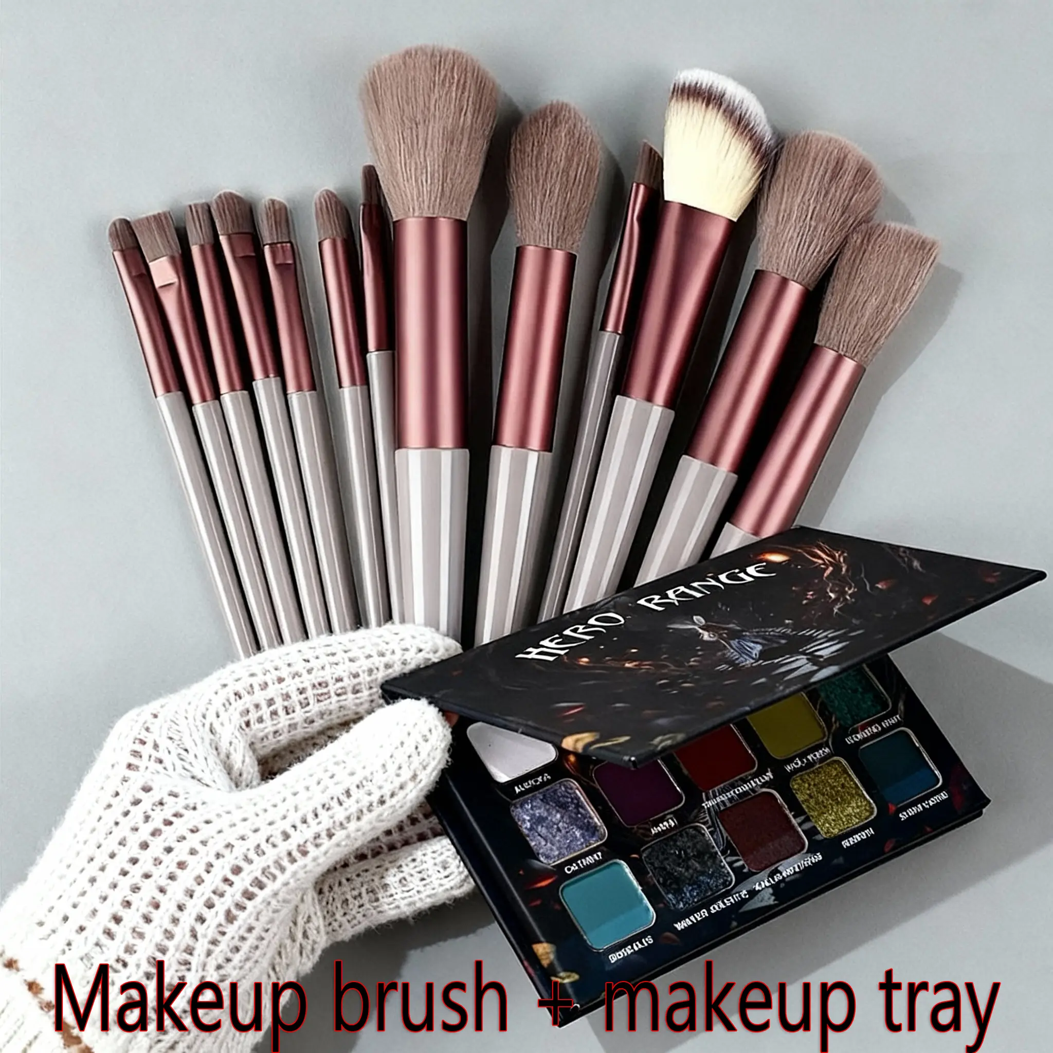 HERORANGE 15-Color Anime Eyeshadow Palette with 13-Piece Brush Set - Cosmetic 3-in-1 Shimmer, Matte & Highlighter, Highly Pigmented, Alcohol-Free, Long-Lasting, No Fallout, Built-In Mirror, Ideal for Cosplay & Teen Gifts, 15-Color Anime Eyeshadow Palette,