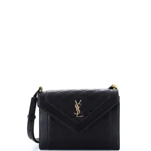 Pre-owned Yves Saint Laurent material Messenger Bags Saint Laurent Gaby Envelope Satchel Quilted Leather Mini by Rebag