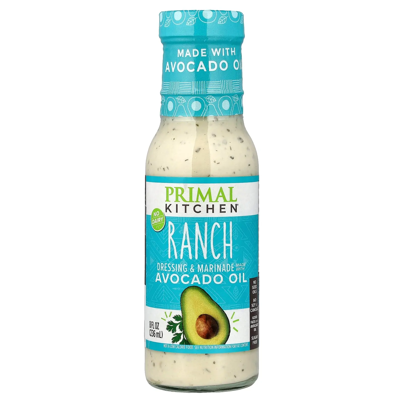 Primal Kitchen Dressing & Marinade, Ranch, 8 fl oz (236 ml) Primal Kitchen Dressing & Marinade, Ranch, 8 fl oz (236 ml)