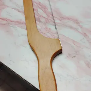 NULAS Bread Knife for Homemade Bread, 16" Sourdough Bread Slicer, Bow Saw Cutter with Double-sided Blades for Easy Cutting, Orange