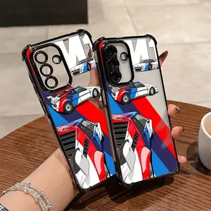Luxury Car M Phone Case Compatible with Samsung Galaxy A26 A36 A55 A35 A06 A16 A05 A14 A24 A34 A54 A15 A05S A25 A23 A33 A53 A73 A13 4G 5G Shockproof Transparent Soft Back