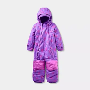 Cat & Jack Toddler Hooded Snowsuit - Half-Zip Coverall with Reinforced Knees