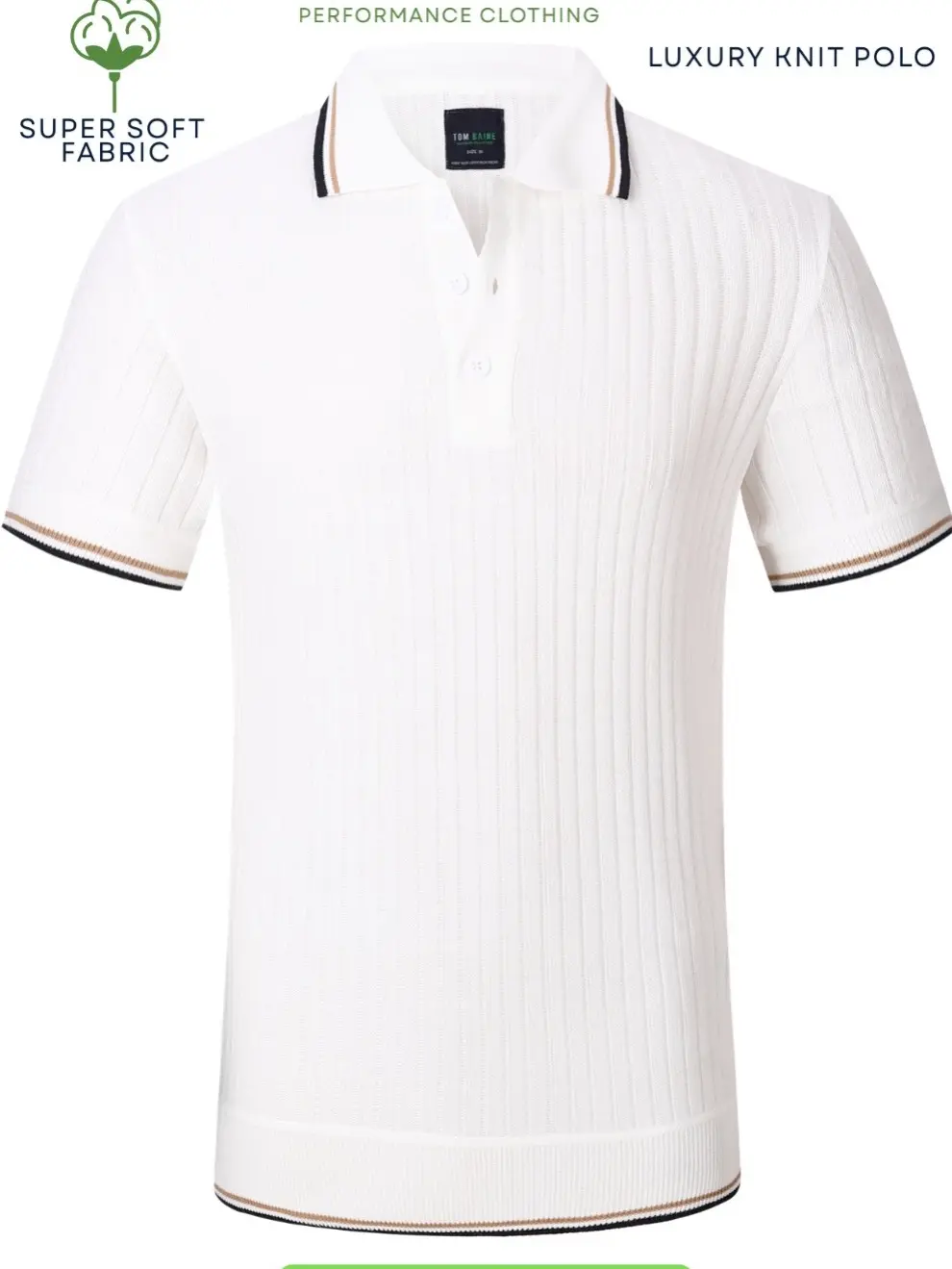 TB TWO-TONE BUTTONLESS POLO