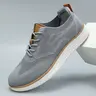 Men's Knitted Breathable Mesh Platform Sneakers - Lace Closure, Fabric Upper, EVA Sole, Ankle-High, Plain Round Toe, Comfortable All-Seasons Basic Foot Wear, Walking Shoes for Business Casual Daily Use