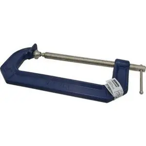 IRWIN Regular-Duty Cast Iron Standard C-Clamp - 0" Min Opening, 8" Max Opening, 4" Throat Depth, 1600 Lb Capacity, Model 225108