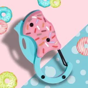 Pink Pocket Knife for Women Men,Cool Folding Knife Box Cutter，Mini EDC Knives for Everyday Carry,Folding Utility Knife with Unique Donut Design,Ideal Gifts for Men and Women mini edc knife pink pocket