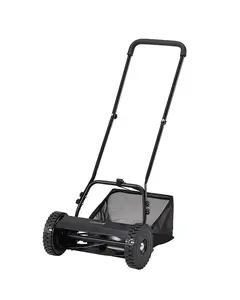 AECOJOY Walk-Behind Push Lawn Mower, 5-Blade Reel Mower with Grass Catcher, Height Adjustable, Ideal for Lawn, Garden and Outdoor Spaces