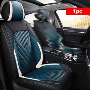 1pc Universal PU Leather Car Seat Cover Front Seat Protector Cushion for Sedans and SUVs - No Filler, Compatible with Multiple Models