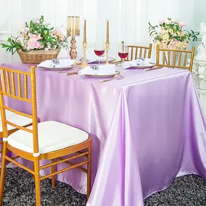72"x120" Seamless Rectangular Satin Tablecloth - Lavender 552(1pc)