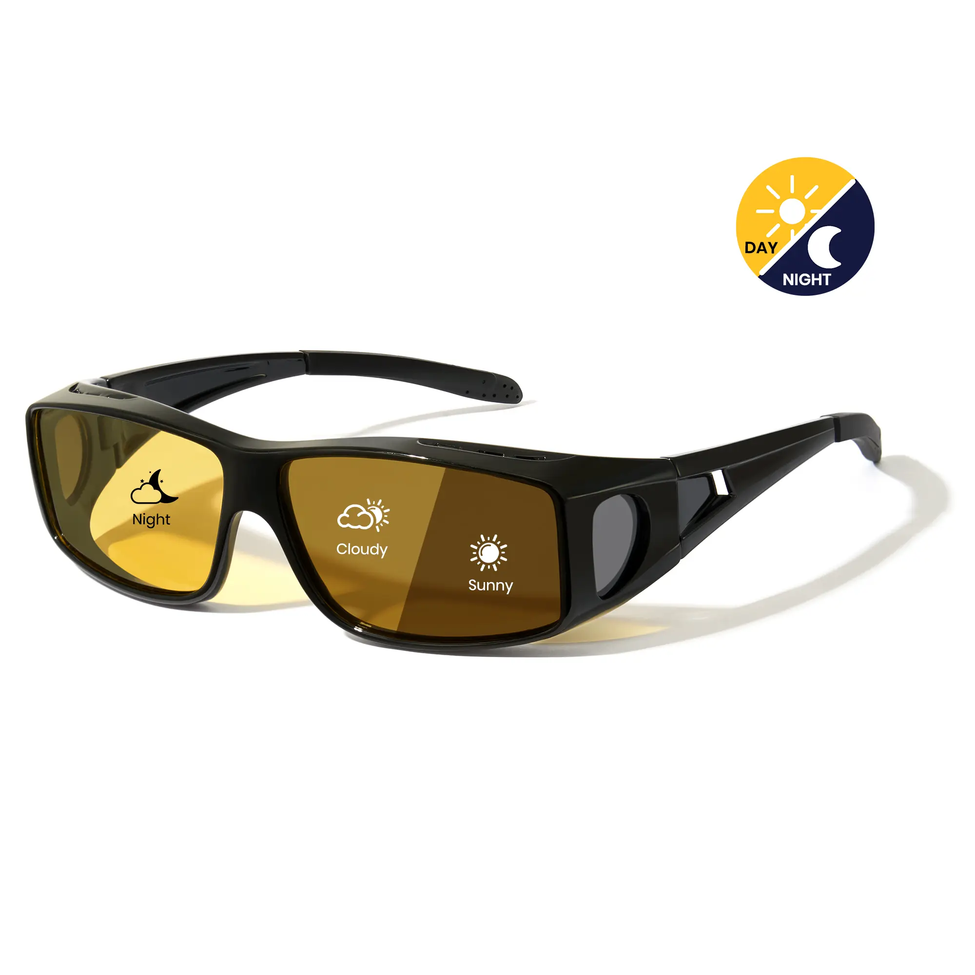 Cyxus High Quality Lightweight Durable Polarized Photochromic Sunglasses - UV400 Protection, Wear Over Prescription Eyewear, Day Night Driving Fit for Outdoor Sports Fashion Accessories-1304, High Quality Sunglasses, Lightweight Durable Sunglasses