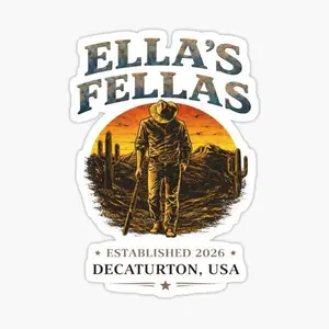 Member of the Ella’s Fellas Club Since 2026 - Fellas Ellas, Ella Fella, Ella's Fellas - Cowboy Fan Gear, Ella's Fellas Club, Gameday Fellas Sticker