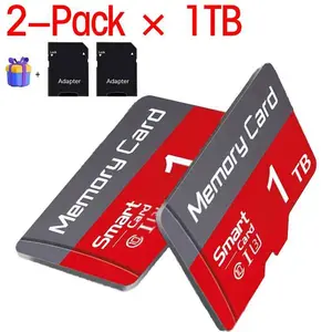 2-Pack 1TB Memory Card Class 10 U3 High Speed TF Card for Phones Cameras Dash Cams Drones