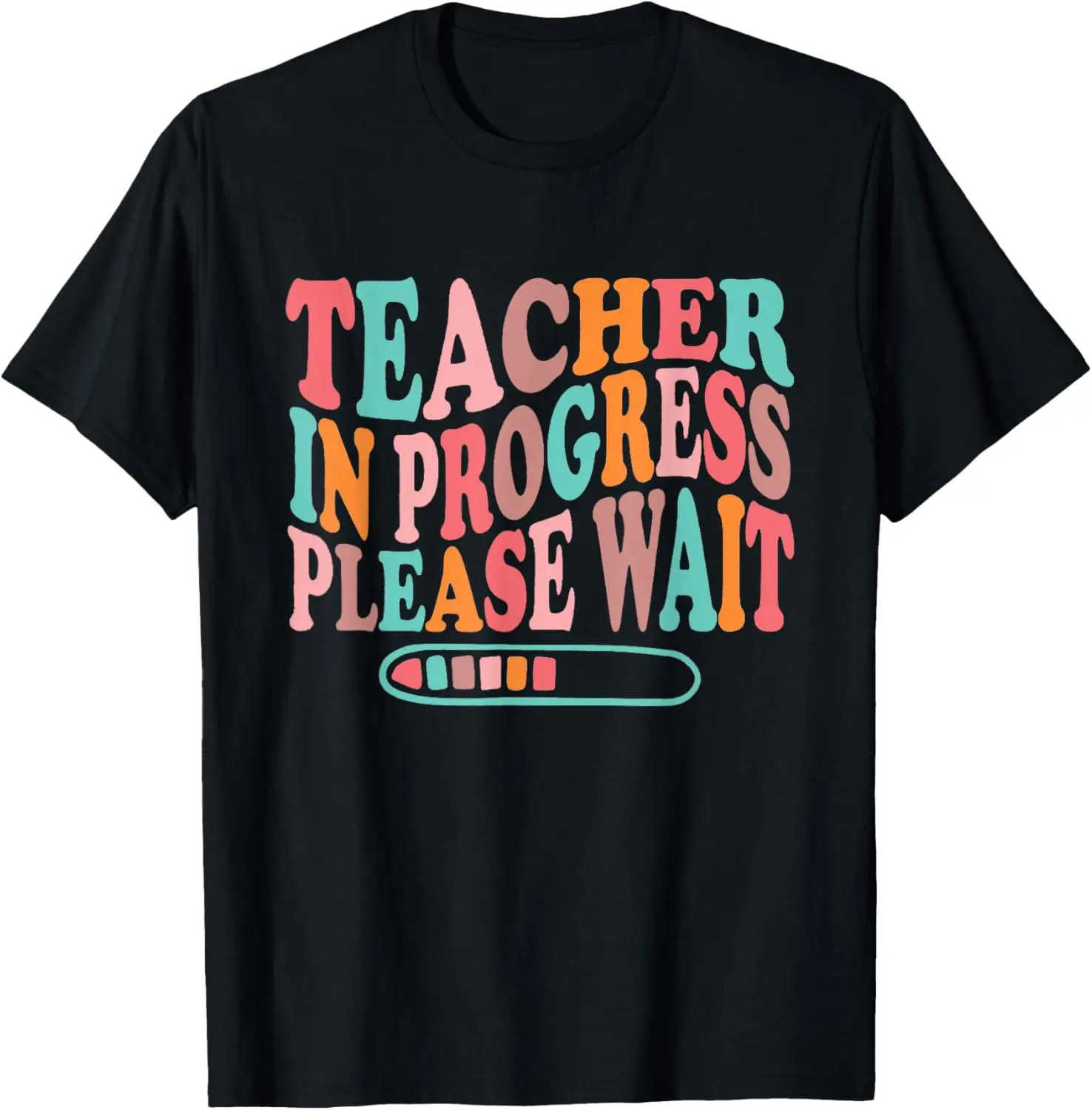 Women's 100% Cotton Round Neck Short-Sleeve Vintage Graphic T-Shirt - Sarcastic Top for Teacher in Progress Back to School Everyday Wear