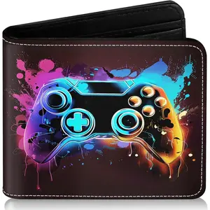 Kids Wallet for Boys, Cool Boys Gaming Wallet for Kids Ages 5-7 8-12 11-15 with Credit Id Card Cash Holder Black Rfid Blocking Zipper For Teen Youth Guys Teenager Birthday Christmas Gifts