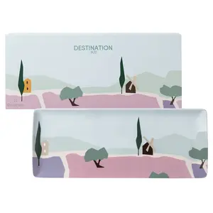 Destination Sud Gift Box of Large Rectangular Share Plate by Degrenne Paris