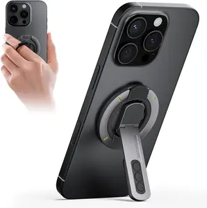 2026 New Dual-Sided Magnetic Phone Ring Holder Stand for Apple iPhone MagSafe, 360° Rotatable Ring & Ultra-Strong Dual Magnets, Foldable Desktop Portable Fidget Grip Support Back Mount