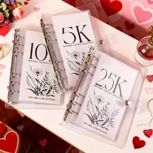 10K/5K/2.5K A6 12 Month Money Saving Challenge Binder, Money Saving Budget Binder With Cash Envelopes - Savings Challenge Planner, Savings Challenges Book To Save, 2026 New year Valentine's Day Gift