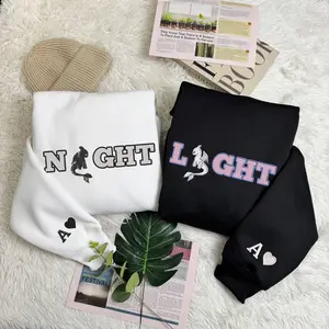 Toothless The Dragon embroidered sweatshirt, Night Fury Light Fury shirt, Couple embroidery hoodie, How to train your dradon shirt