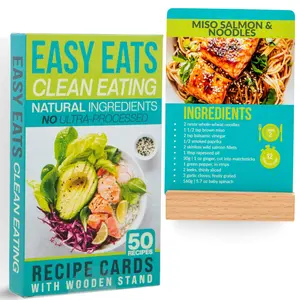 Boxer Gifts Clean Eating Recipe Cards - 10 Minute Prep Quick & Easy Healthy Recipes