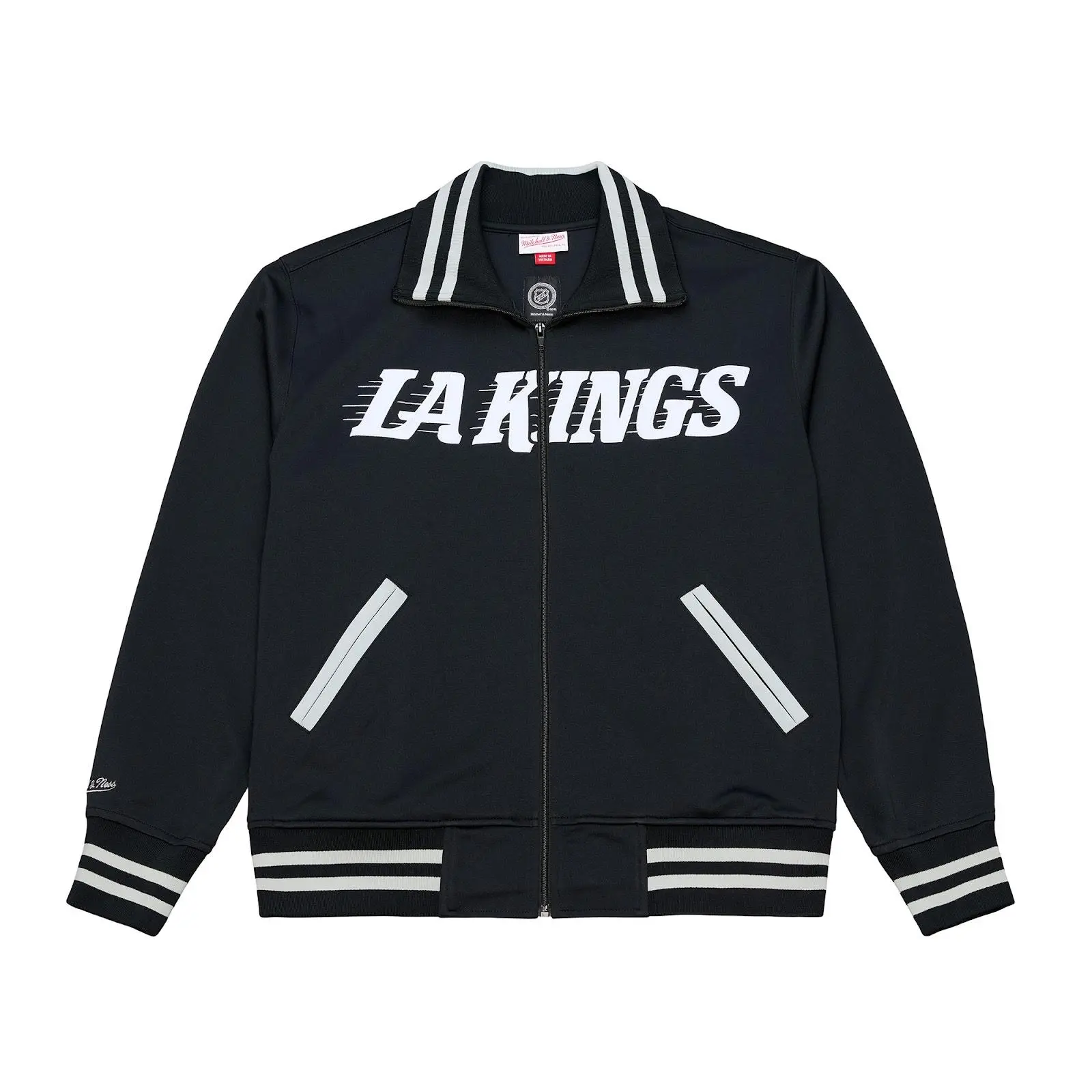 Los Angeles Kings Black Playoff Win Full-Zip Jacket NHL Throwback Outerwear Vintage Fan Gear Mitchell & Ness