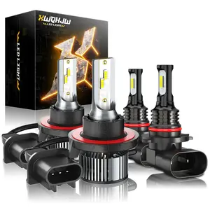 For Ford F150 2005-2014 White LED Headlight High Low + Fog Light Bulbs Combo 4x