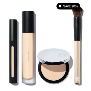 The Complete Complexion Set - Includes Skin Mimetic Concealer, Diffusion Dew Skin Tint, Diffusion Set Powder, Blending Brush