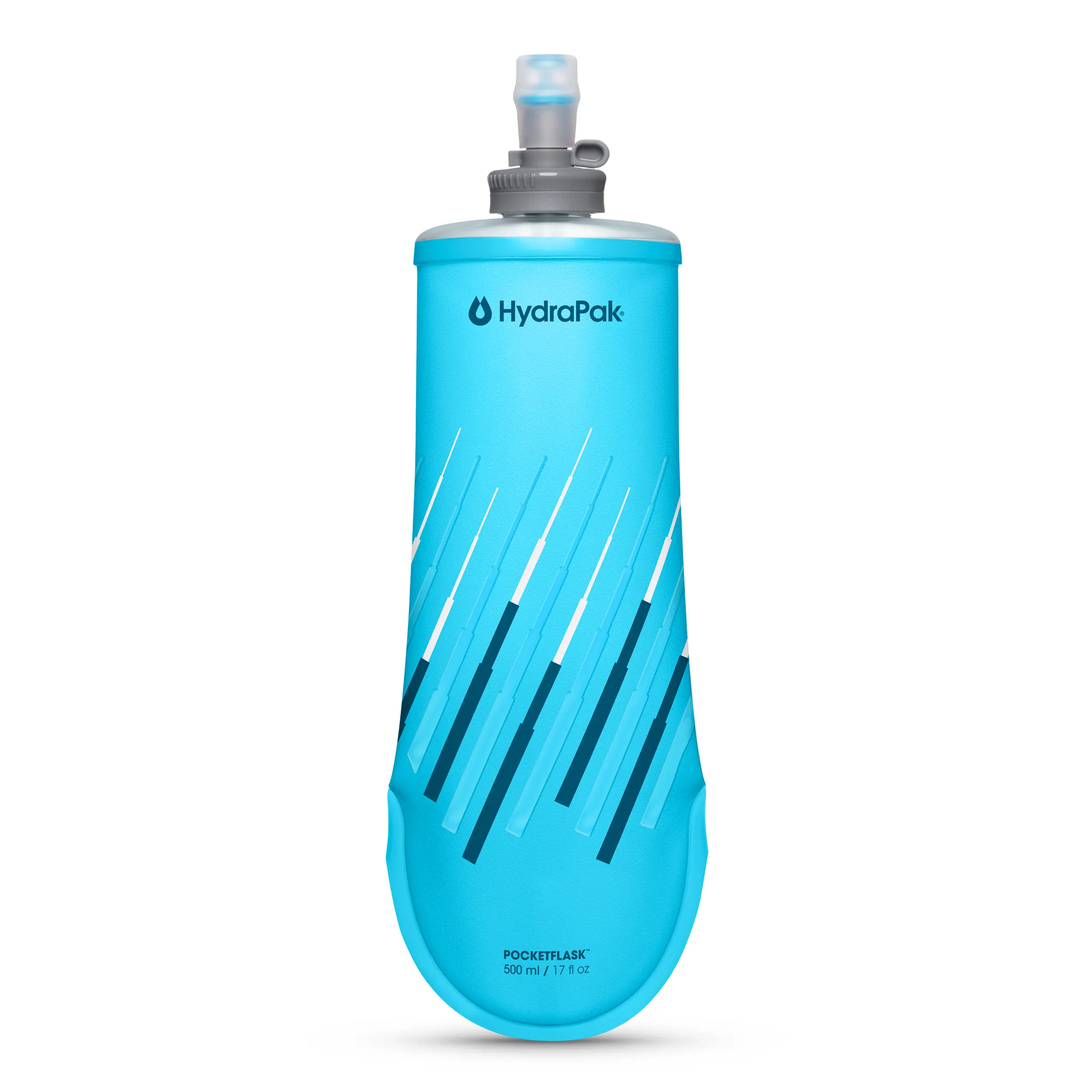 HydraPak PocketFlask 500ml - Compressible, Low Profile Soft Flask Water Bottle, Ideal Fit for Run Belts and Form Fitting Pockets with Locking Cap