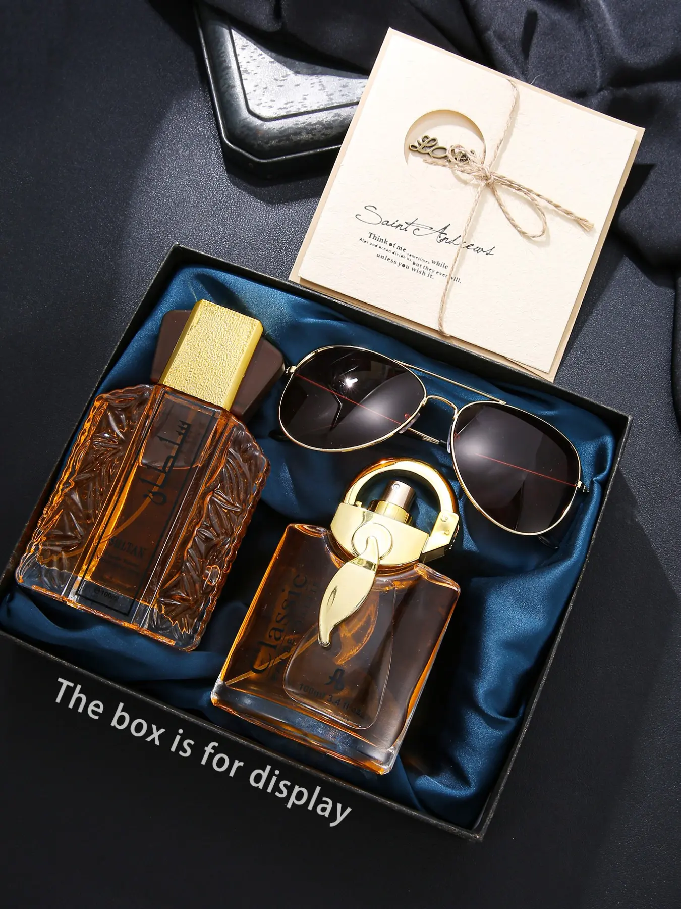 4pcs Glasses Set, Trendy Luxury College Fashion Style, Perfume Glasses and Blessing Card, Beautiful Gift Box, Perfect Gift for Birthday Valentine's Day Christmas, Perfect Gift Bundle