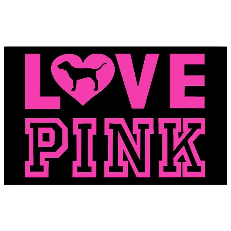 LOVE PINK Slogan Tapestry Flag - 1pc Cotton-Linen-Polyester Decor, 2x3ft/3x5ft Sizes, Room Decor for Women, Outdoors & Interior/Furniture Accent