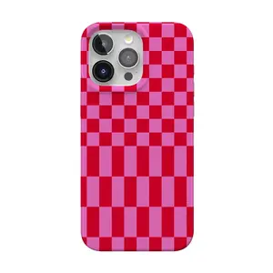 Casely iPhone 15 Pro Max Case | Vibe Check | Pink Checkerboard | Compatible with MagSafe | Classic Ultra Thin Design