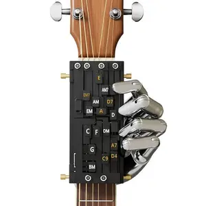 2026 Revised New Model ABS Guitar Chord Assistant Folk Beginner Automatic Gear Instant Play One Button Chord Trainer for Beginners