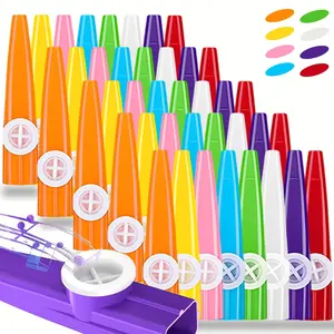 8/16pcs 11.5cm Plastic Kazoo - Vintage Classic Vocal Wind Instrument, Portable Music Production Background Accompaniment, Easy-to-Play Party Sounding Props for Music Enthusiasts and Beginners