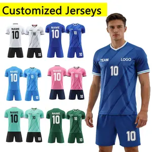 Personalized Football Jerseys 【Custom Soccer Jersey-DI your name&number】 Personalized Team Name Number Sports Shirt Customize Futbol Logo Jerseys for Kids Men Boys Youth Sporty Style