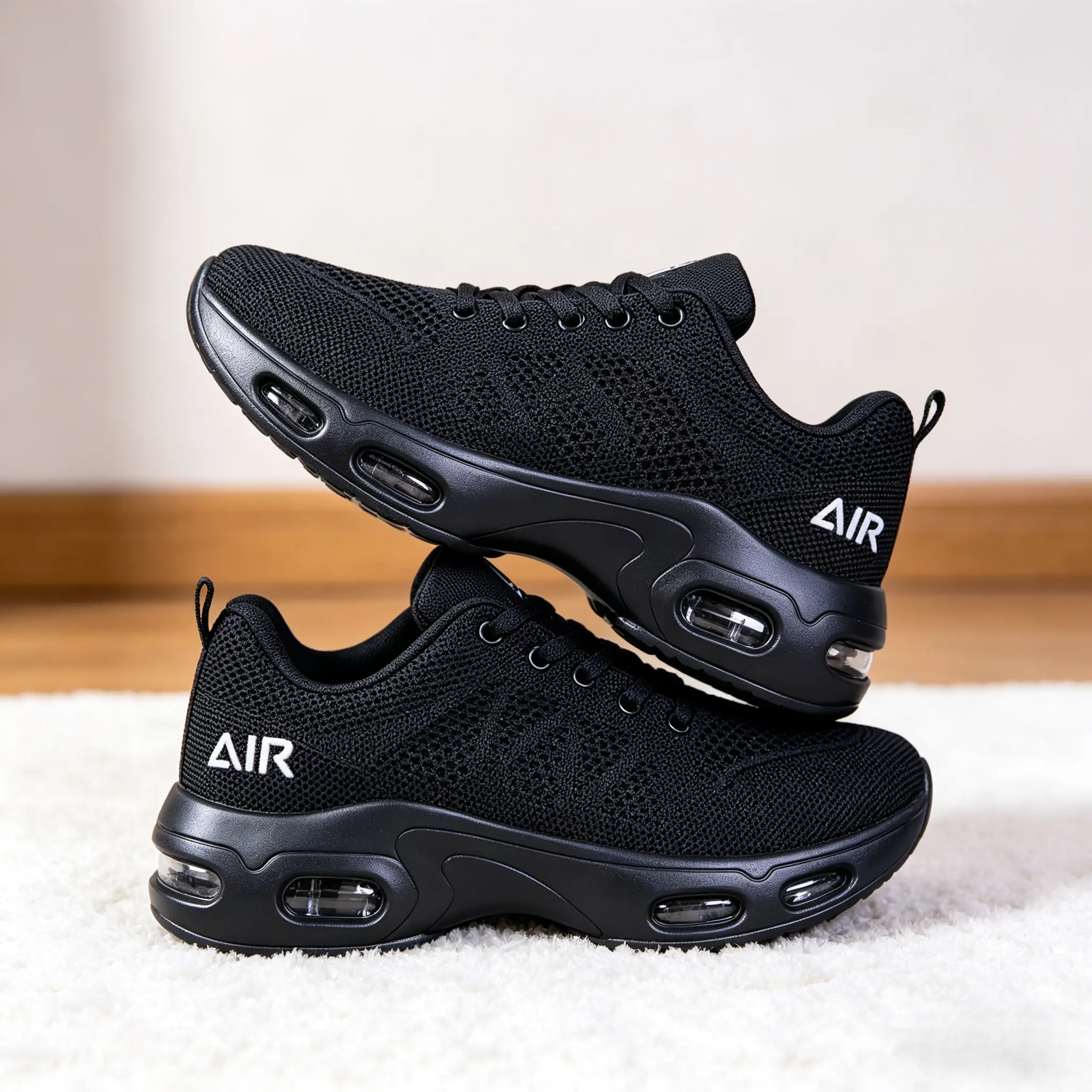 Trending women’s work shoes for 2026, viral comfortable sneakers for women, spring non-slip lightweight black shoes with soft soles, breathable mesh walking footwear, outdoor road running sports shoes, ladies’ runner