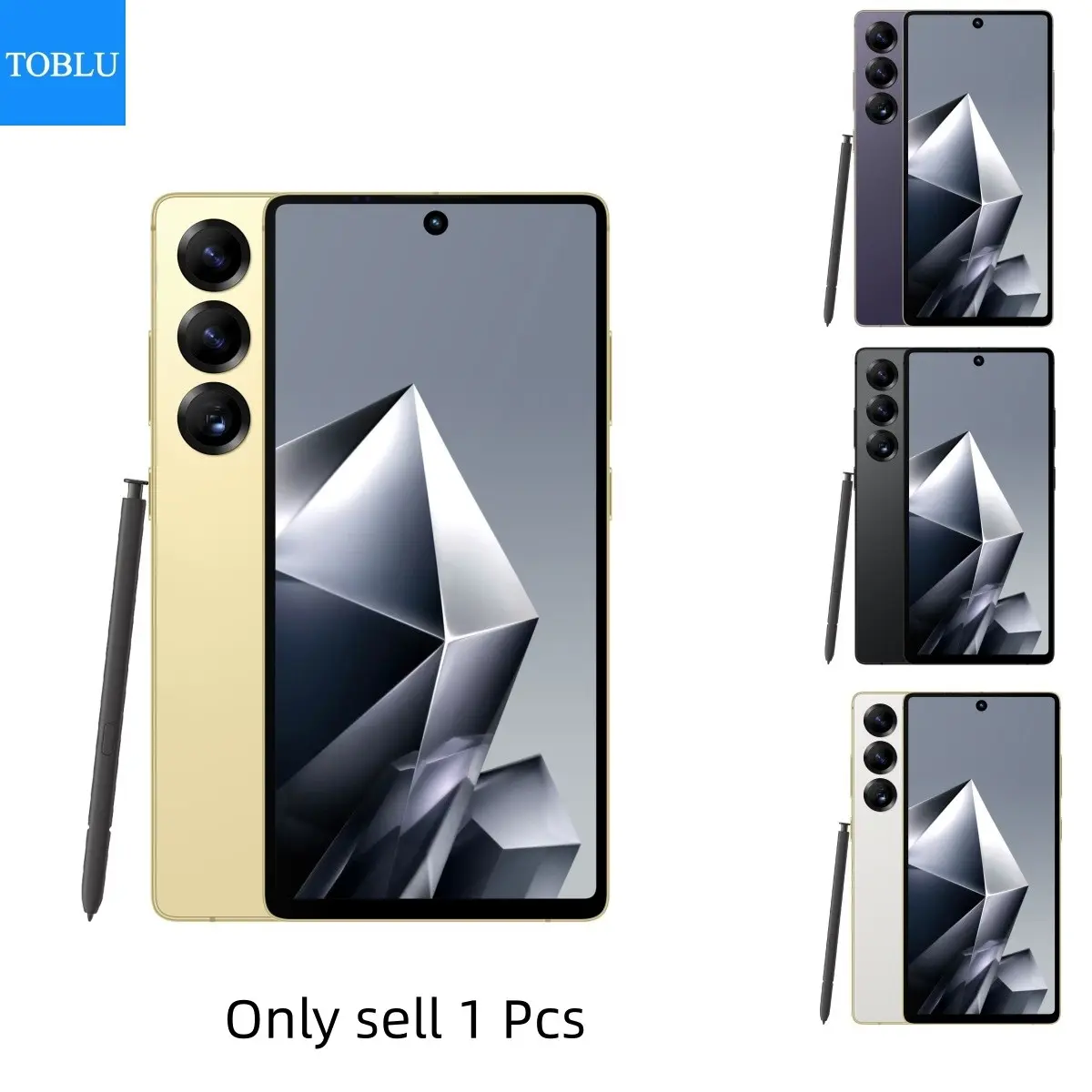 TOBLU-S24 Pro Unlocked Global 4g Smartphone, Smart Android Phone, 6.8 Inch HD Screen Display, 6gb RAM + 64GB Storage, 4100mah Battery, Handwriting Pen, GPS, Tempered Glass Back Cover, Cellphone