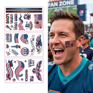 Temporary Tattoos Country Flag Face Stickers Waterproof National Flag Tattoos for Sports Events Celebration Party Supplies