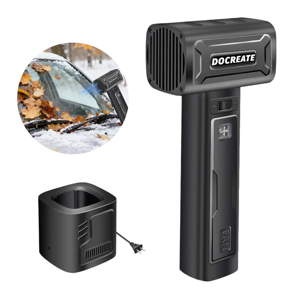 Powerful Air Duster for Dust Cleaning, Cordless Electric Air Blower with 8000mAh Battery, Rechargeable Cleaner for Keyboard, Car Interior & Home (60000RPM)