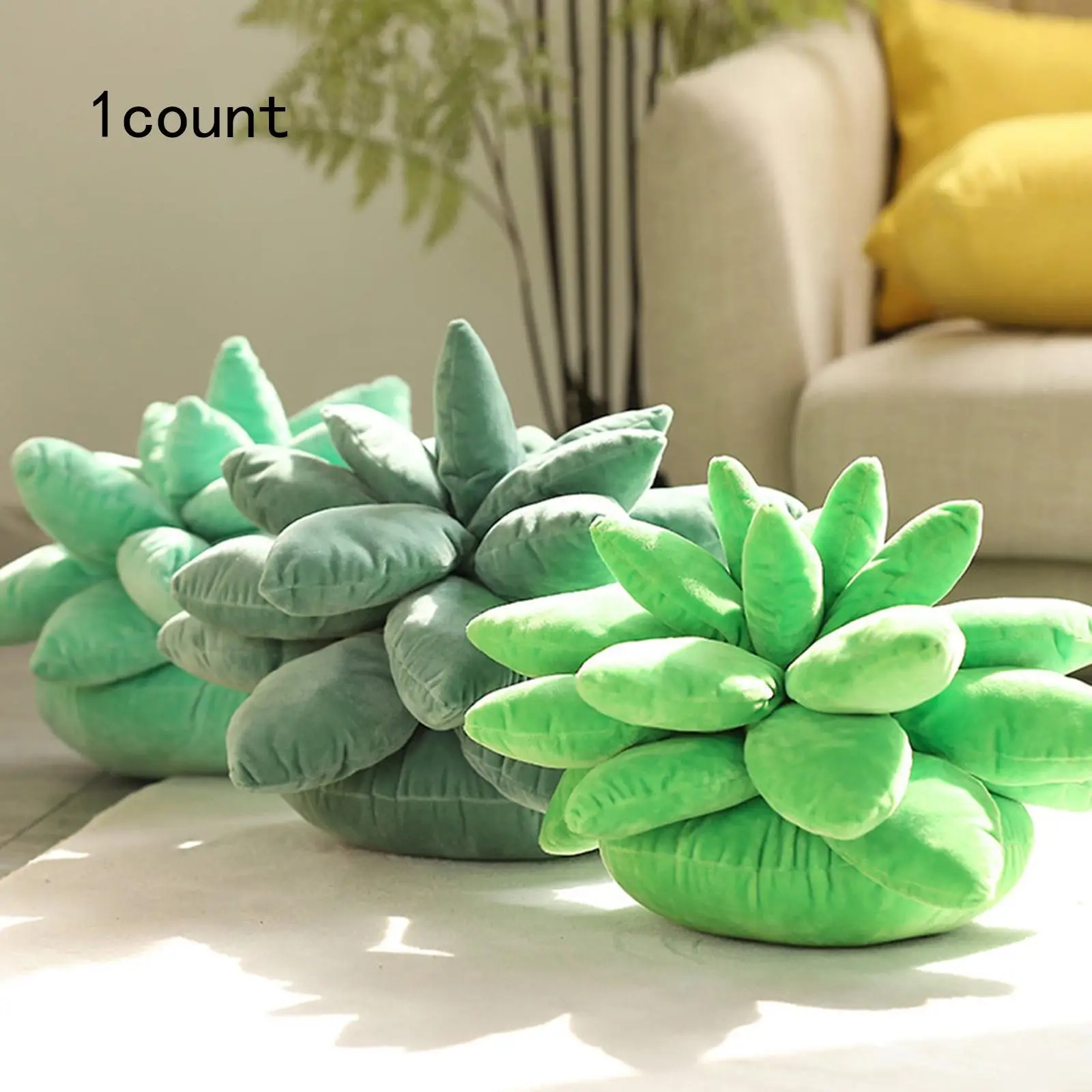 Creative Cute Succulent Plant Shaped Cushion, 1 Count Room Decor Throw Pillow, Decorative Sofa Pillow for Home Living Room Couch, Bedroom Accessories,