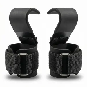 Weight Lifting Hooks With Wrist Straps – Heavy Duty Gym Hooks For Deadlifts, Pull Ups, Shrugs & Powerlifting – Non-Slip Grip Strength Support For Men & Women