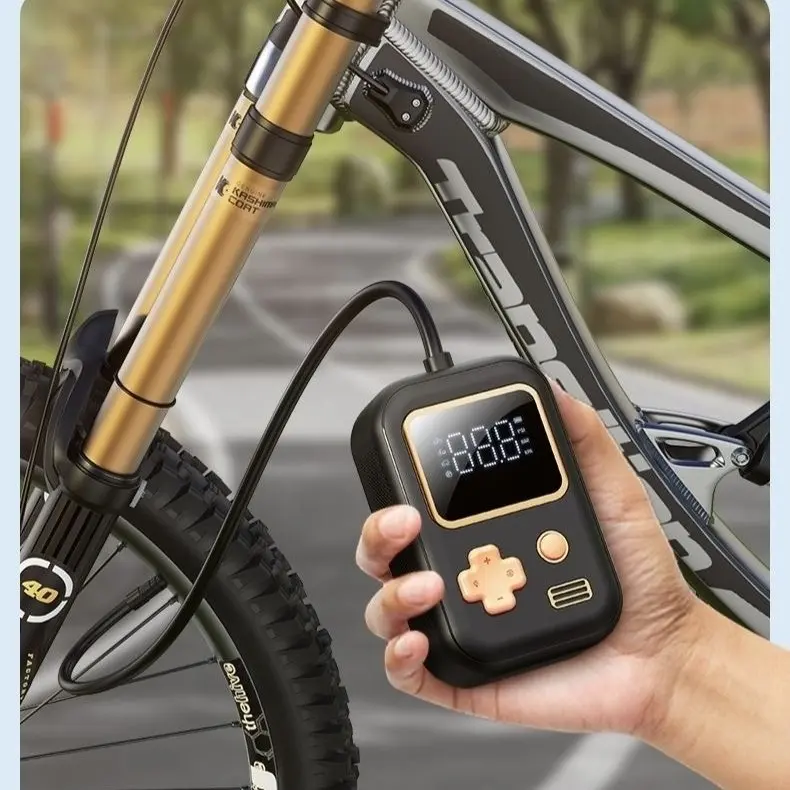 Digital Tire Inflator, Portable 1-Min Tire Fill Air Compressor with 150PSI Digital Pressure Gauge, Multinozzle for Compact Cars, Bicycles, Travelers, 150 Psi, On-The-Go