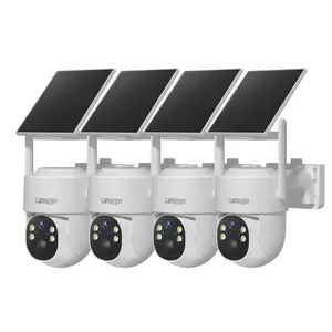 2K Solar Security Cameras Wireless Outdoor, 5/2.4Ghz WiFi Cameras for Home Security, Color Night Vision, Human Detection, Two-Way Audio, SD/Cloud Storage(4Camera)