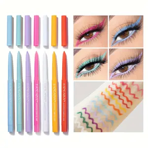 6-Piece Retractable Eyeliner Pencil Set – Waterproof & Smudge-Proof Gel Liners, Colorful Long-Lasting Eye Makeup Kit